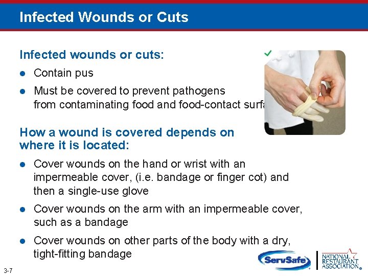 Infected Wounds or Cuts Infected wounds or cuts: l Contain pus l Must be