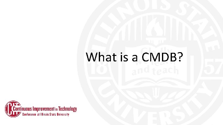 What is a CMDB? 
