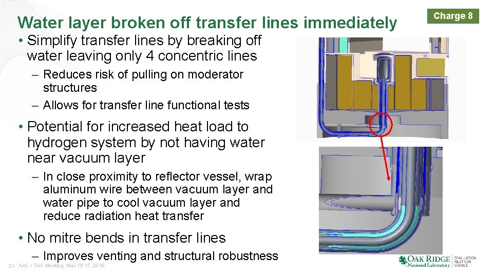 Water layer broken off transfer lines immediately • Simplify transfer lines by breaking off