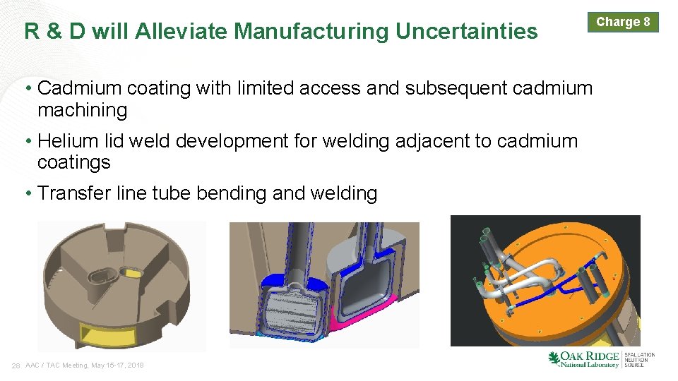 R & D will Alleviate Manufacturing Uncertainties • Cadmium coating with limited access and