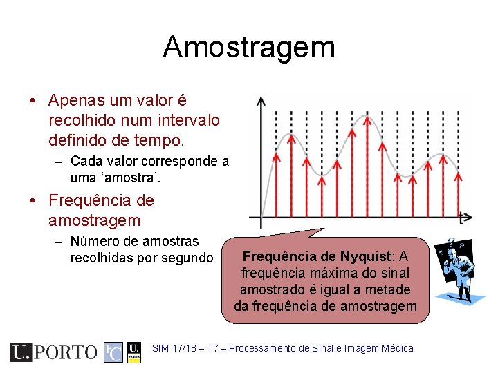 Amostragem • Apenas um valor é recolhido num intervalo definido de tempo. – Cada