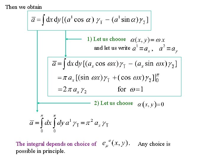 Then we obtain 1) Let us choose and let us write 2) Let us