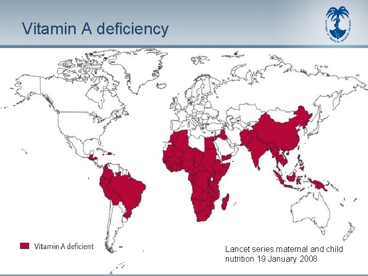 Vitamin A deficiency Lancet series maternal and child nutrition 19 January 2008 