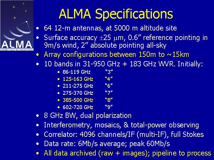 Imaging Cosmic Dawn The Atacama Large Millimeter Array