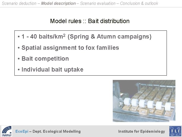 Scenario deduction – Model description – Scenario evaluation – Conclusion & outlook Model rules