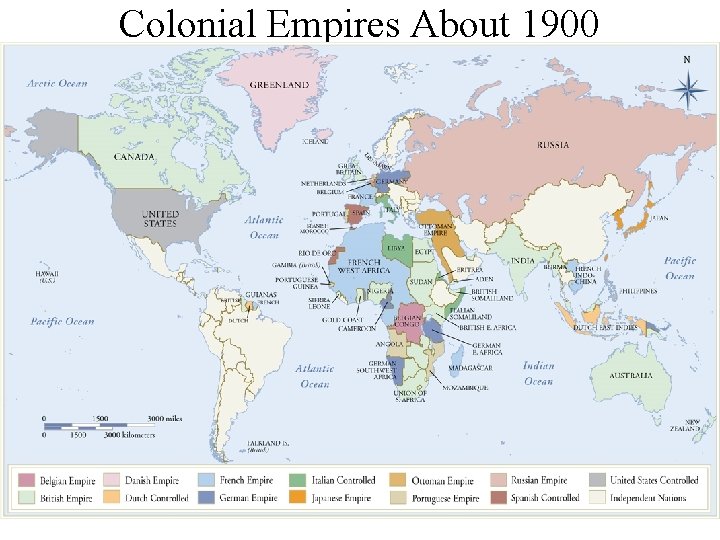 Colonial Empires About 1900 