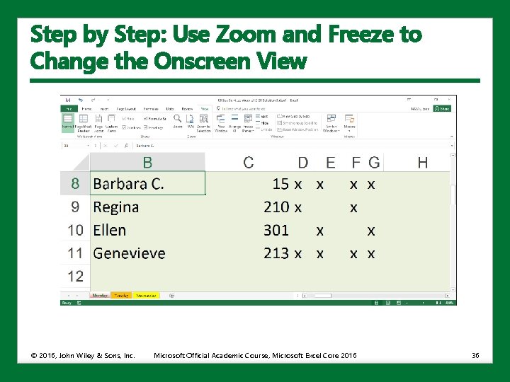 Step by Step: Use Zoom and Freeze to Change the Onscreen View © 2016,