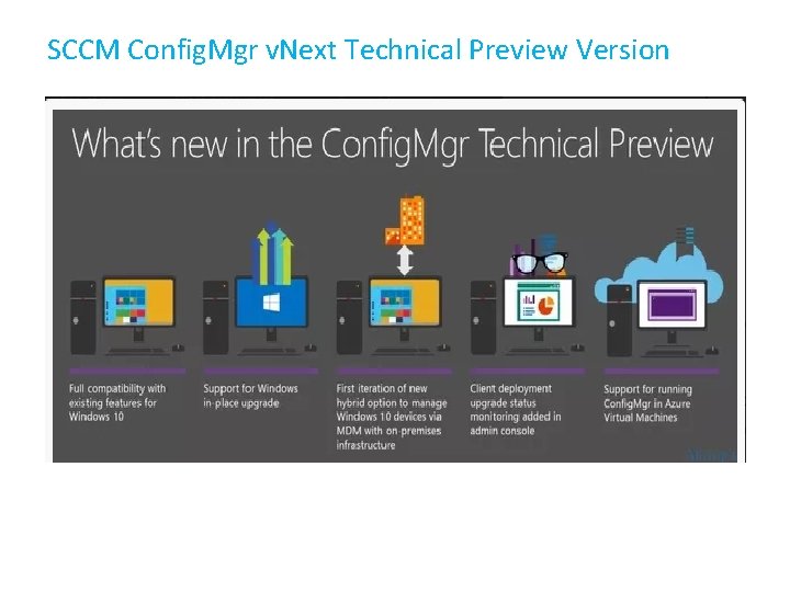 SCCM Config. Mgr v. Next Technical Preview Version 