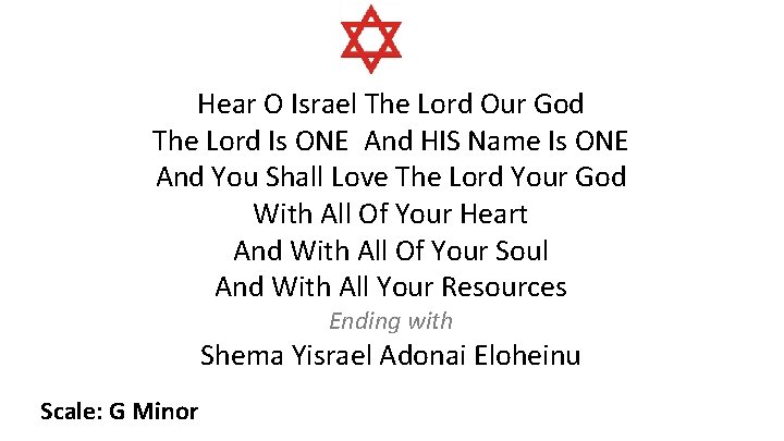 Hear O Israel The Lord Our God The Lord Is ONE And HIS Name