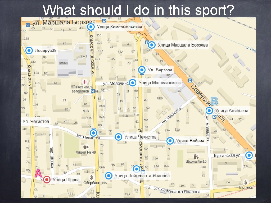 What should I do in this sport? B А 