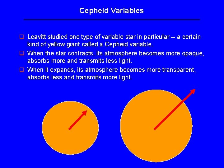Cepheid Variables q Leavitt studied one type of variable star in particular -- a Cepheid Variables q Leavitt studied one type of variable star in particular -- a