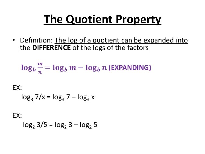 The Quotient Property • 