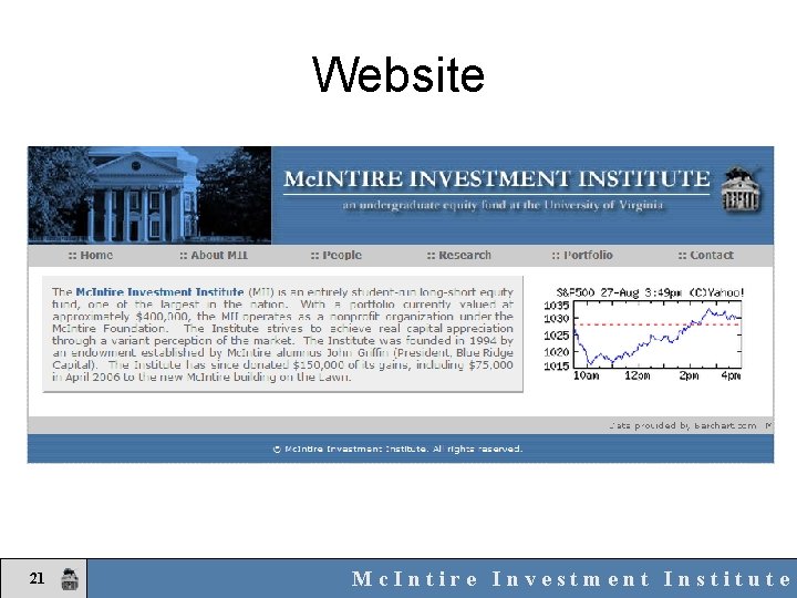 Website 21 Mc. Intire Investment Institute 