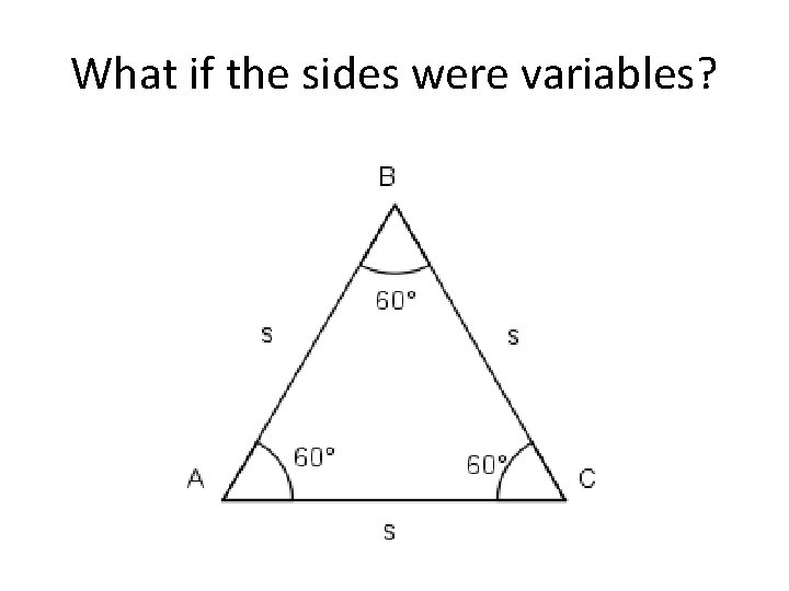 What if the sides were variables? 