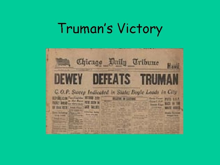 Truman’s Victory 