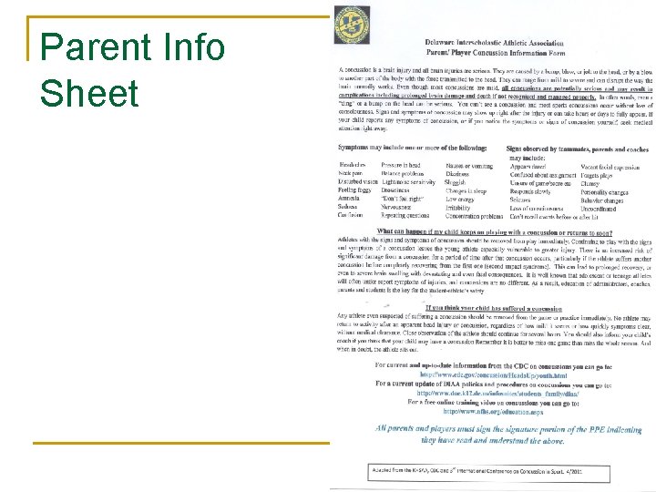 Parent Info Sheet 