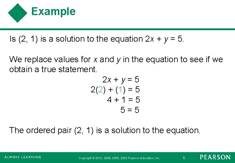 Section 3 1 The Rectangular Coordinate System Copyright