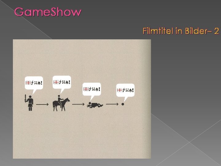 Game. Show Filmtitel in Bilder– 2 