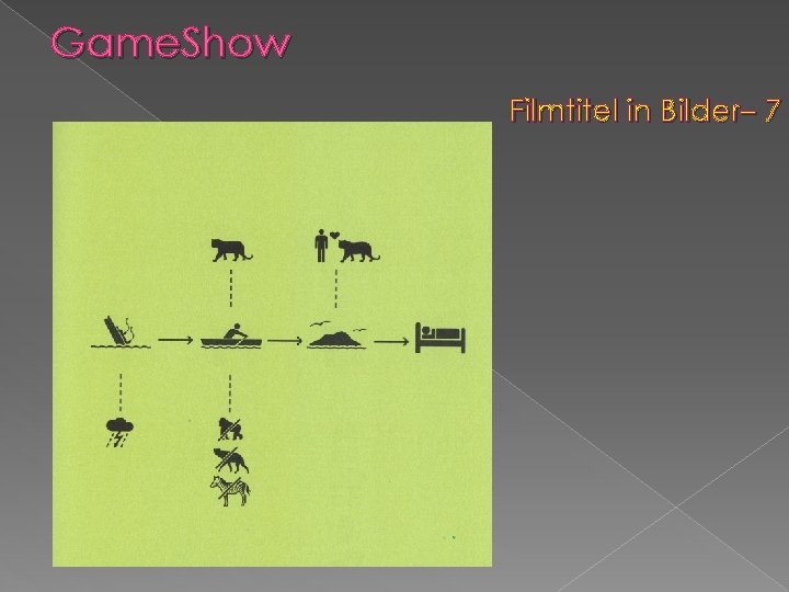 Game. Show Filmtitel in Bilder– 7 