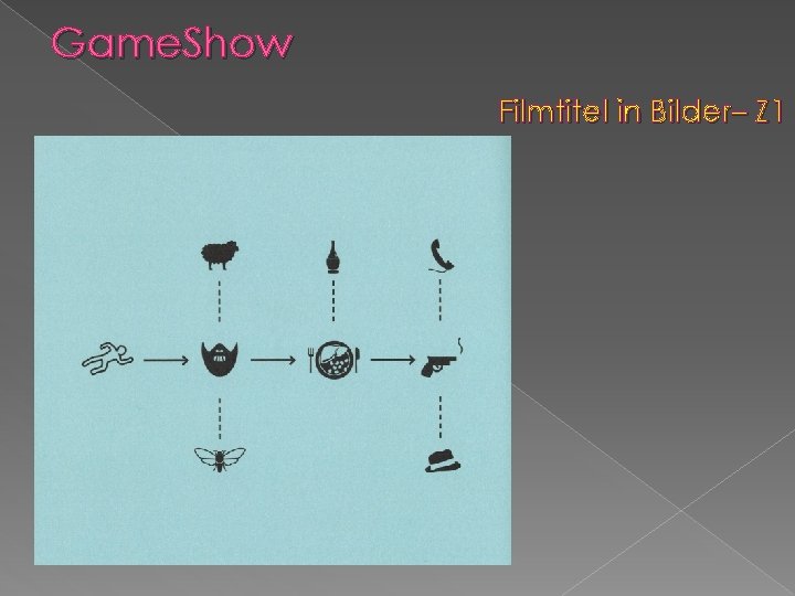 Game. Show Filmtitel in Bilder– Z 1 