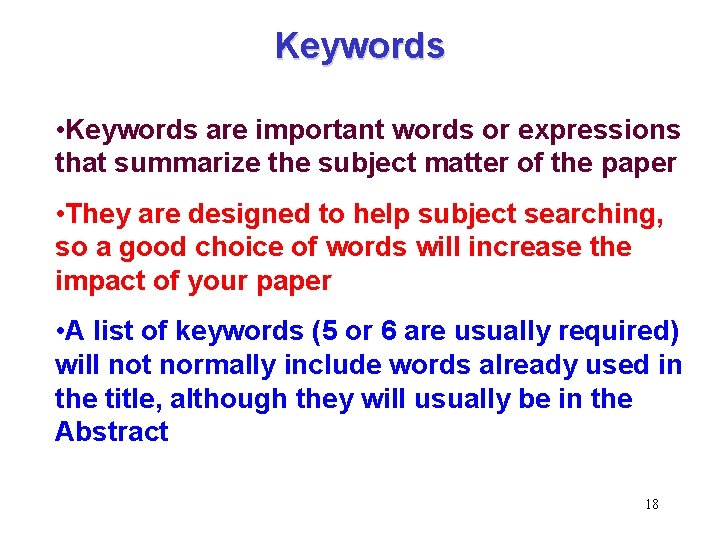 Writing Chemical Research Papers Abstracts Keywords And Highlights