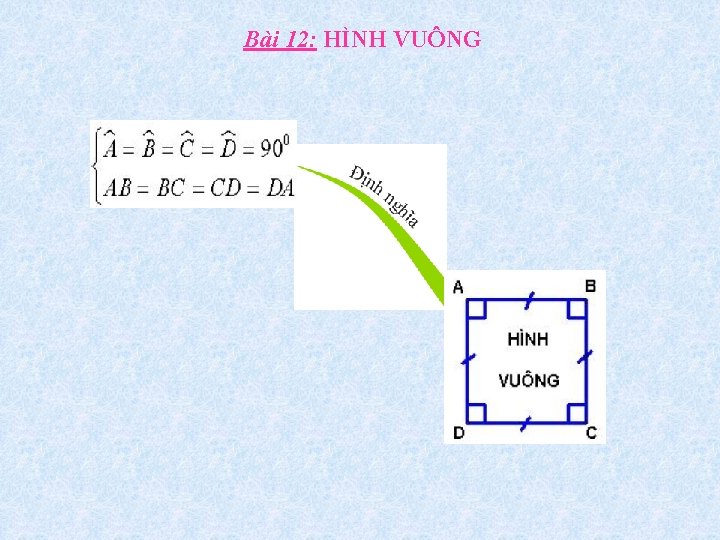 Bài 12: HÌNH VUÔNG 