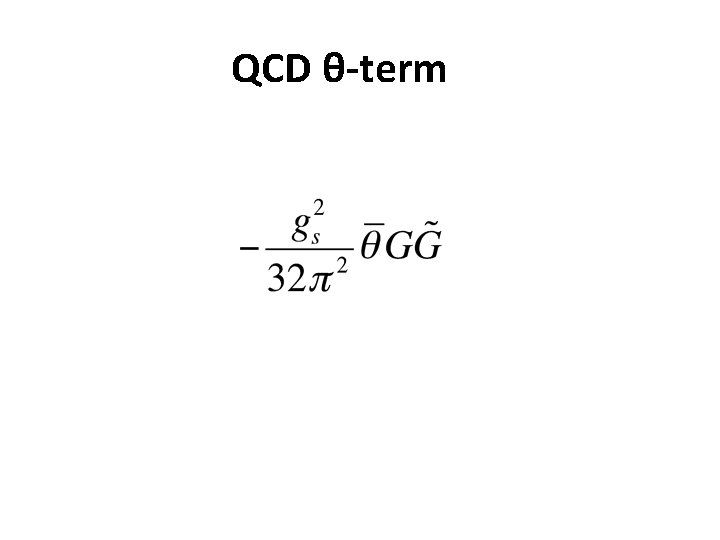 QCD θ-term 