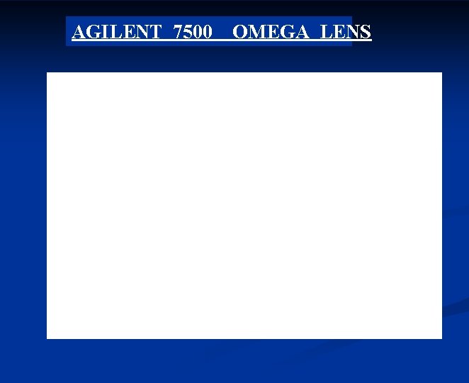 AGILENT 7500 OMEGA LENS 