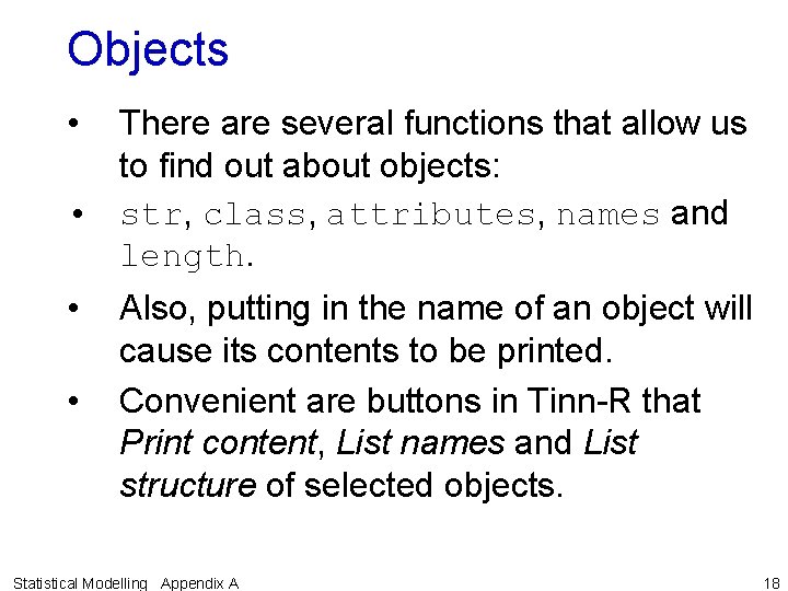 Appendix A Introduction to R References An Introduction