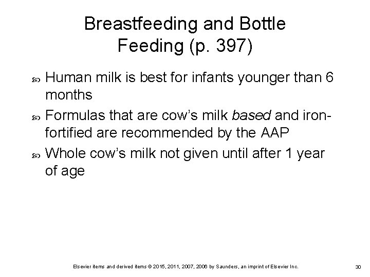 Breastfeeding and Bottle Feeding (p. 397) Human milk is best for infants younger than Breastfeeding and Bottle Feeding (p. 397) Human milk is best for infants younger than