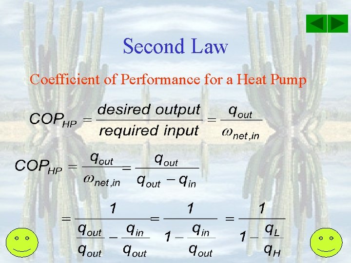 Second Law Coefficient of Performance for a Heat Pump 