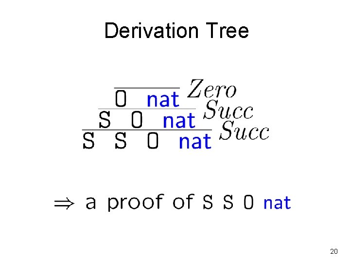 Derivation Tree 20 