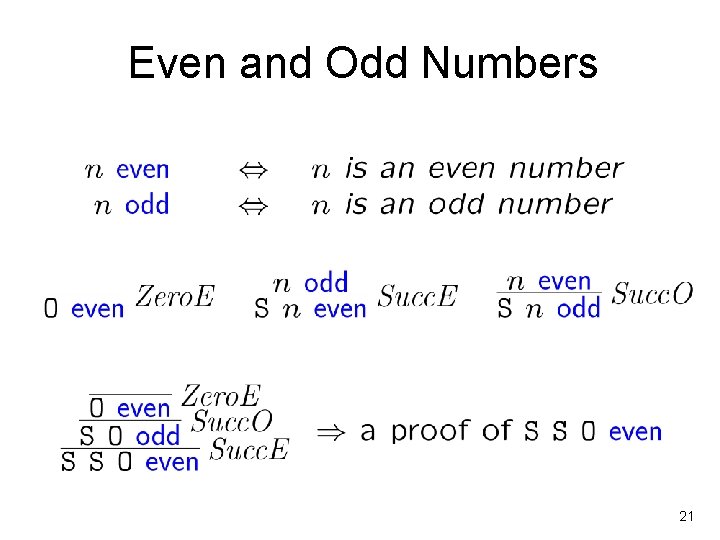 Even and Odd Numbers 21 