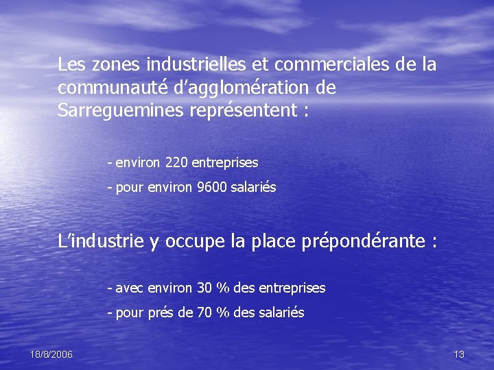 Les zones industrielles et commerciales de la communauté d’agglomération de Sarreguemines représentent : -