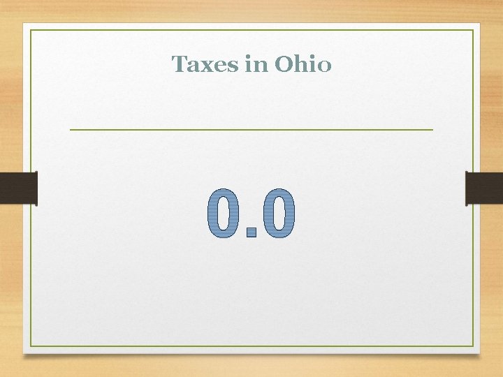 Taxes in Ohio 