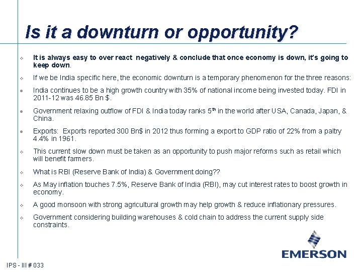 Is it a downturn or opportunity? v v l l l v v v