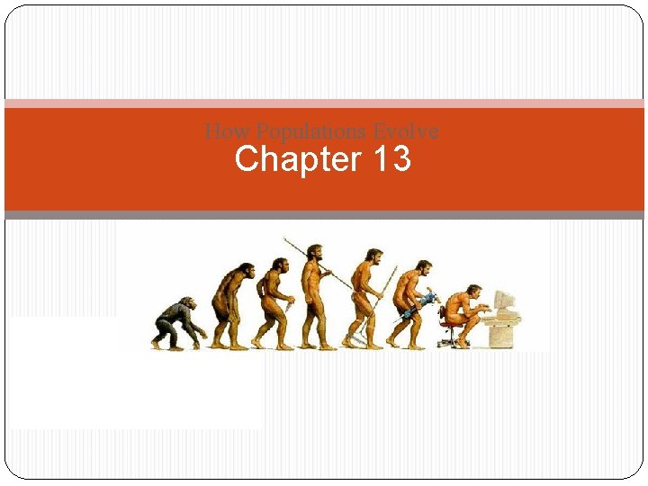 How Populations Evolve Chapter 13 How Populations Evolve Chapter 13
