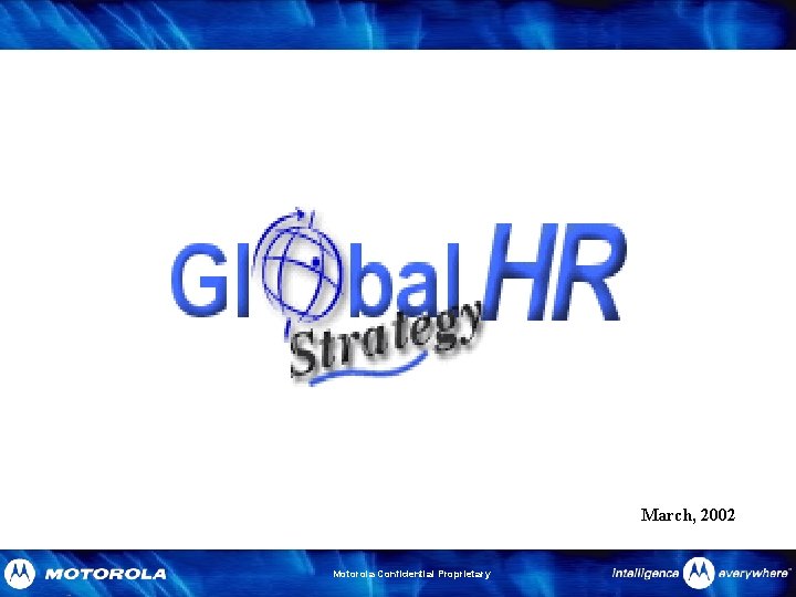 March 2002 Motorola Confidential Proprietary HR Strategy Agenda