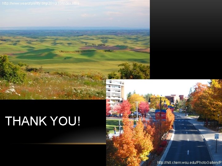http: //www. yearofplenty. org/2010/10/index. html THANK YOU! 53 http: //hill. chem. wsu. edu/Photo. Gallery/Pu