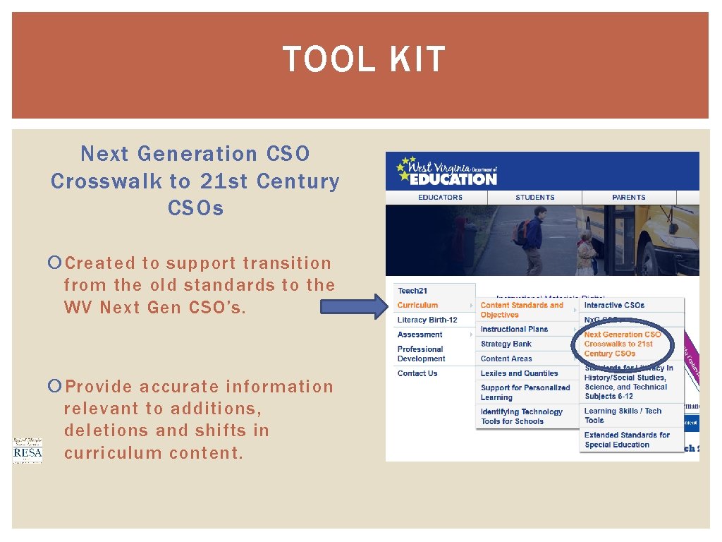 TOOL KIT Next Generation CSO Crosswalk to 21 st Century CSOs Created to support