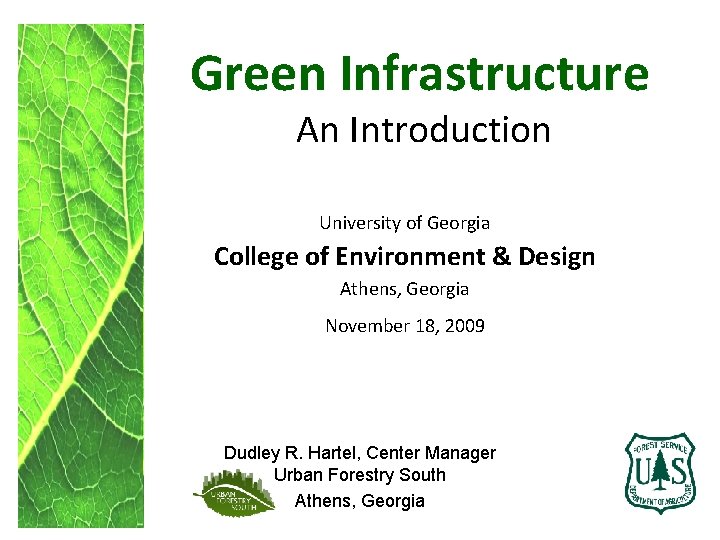 Green Infrastructure An Introduction University of Georgia College