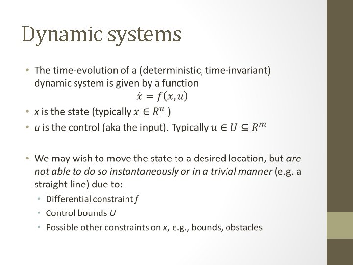 Dynamic systems • 