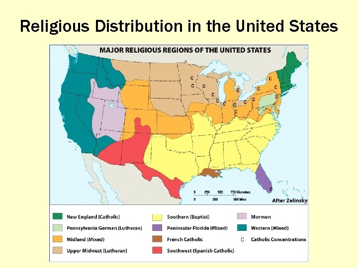 Religious Distribution in the United States 