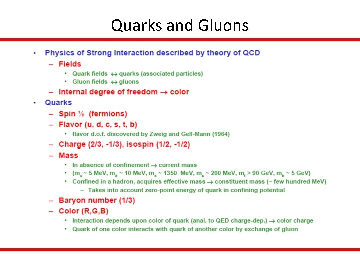 Quarks and Gluons 