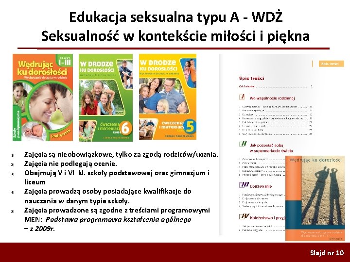 Edukacja seksualna typu A - WDŻ Seksualność w kontekście miłości i piękna 1) 2)