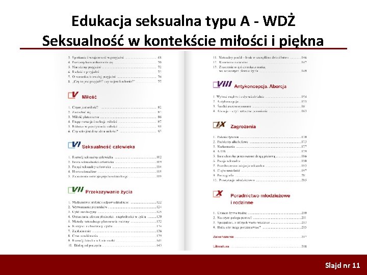 Edukacja seksualna typu A - WDŻ Seksualność w kontekście miłości i piękna Slajd nr