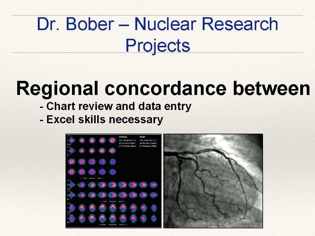 Dr. Bober – Nuclear Research Projects Regional concordance between - Chart review and data