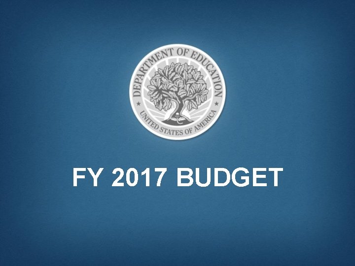 FY 2017 BUDGET 