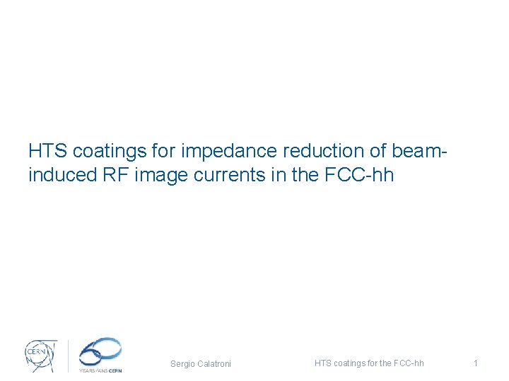 HTS coatings for impedance reduction of beaminduced RF image currents in the FCC-hh Sergio