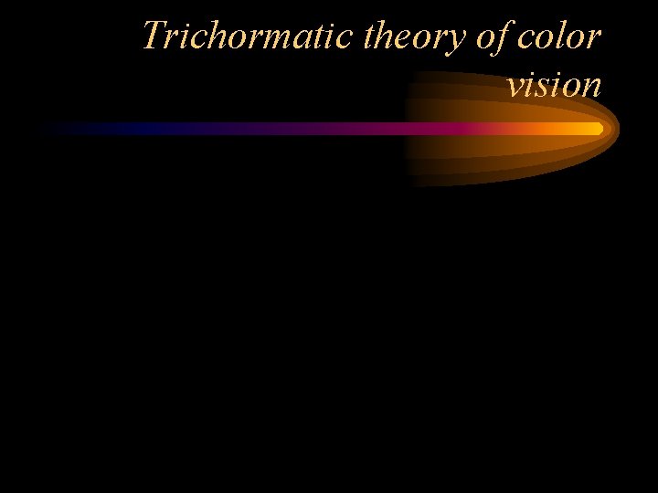 Trichormatic theory of color vision 